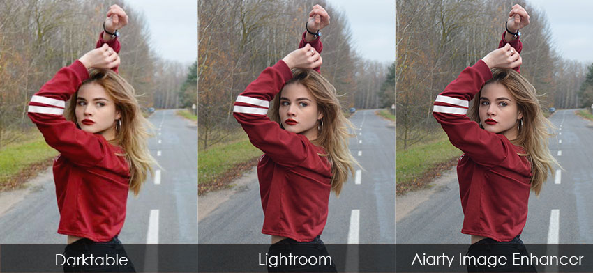 Darktable vs Lightroom vs Aiarty Image Enhancer
