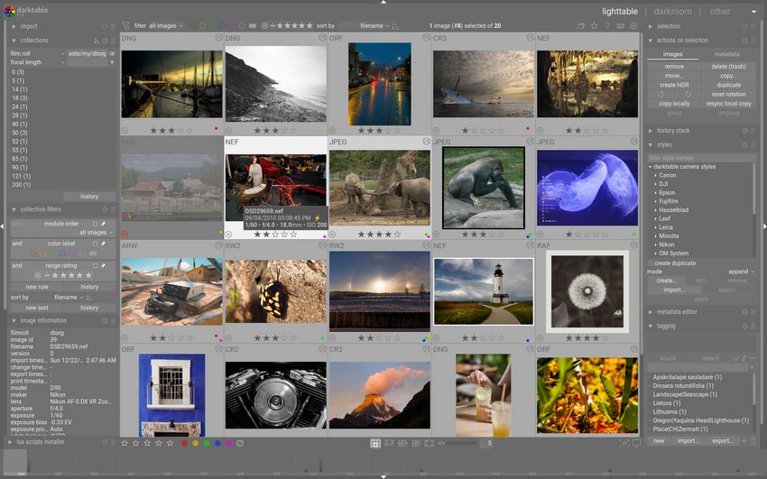Best open source photo editor - Darktable