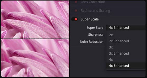 upscale image in davinci resolve SuperScale
