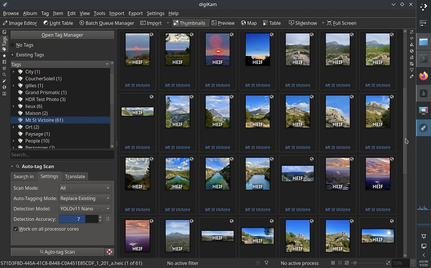 digiKam image tagging