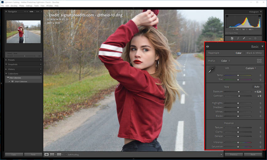 Correct Exposure and White Balance