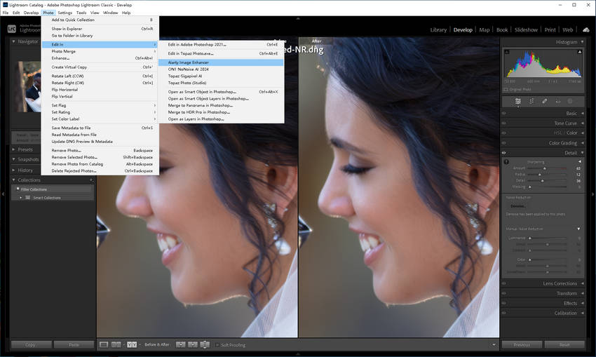 Send image from Lightroom to Aiarty Image Enhancer