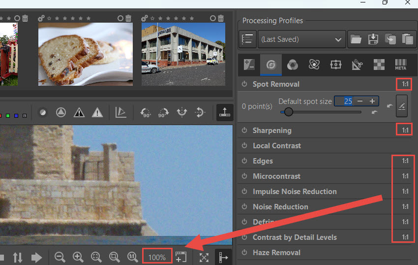 Editing Parameters Requiring Full Scale Preview