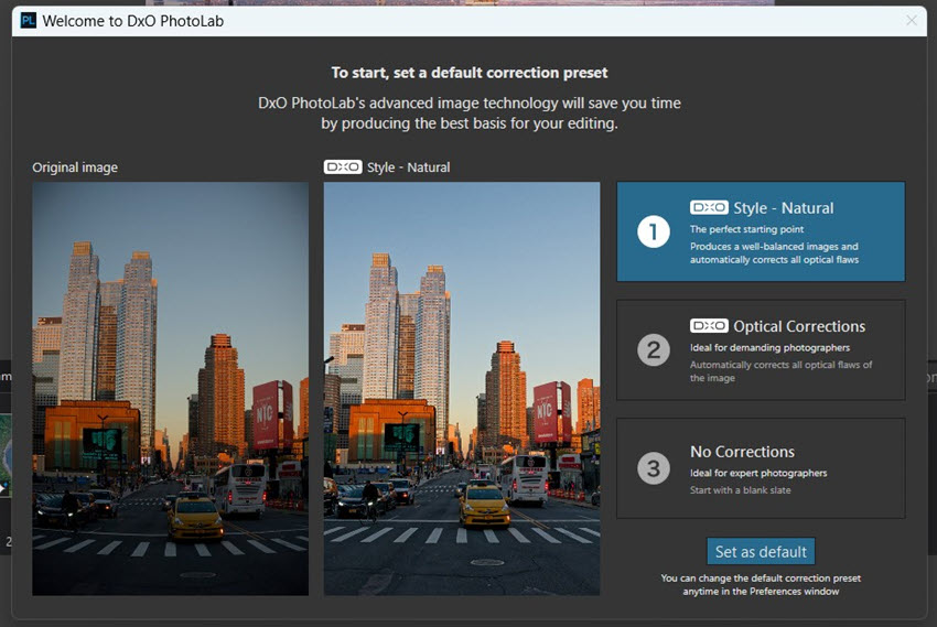 Get Started DxO PhotoLab Correction Preset