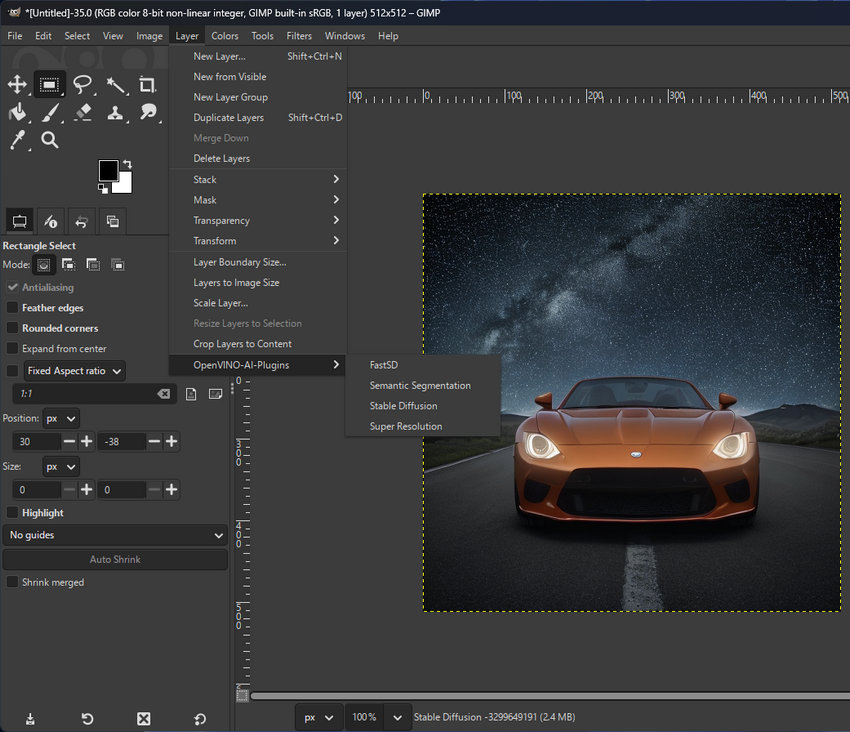 OpenVINO AI Plugins for GIMP