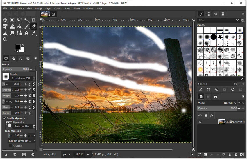 how to edit photo in GIMP