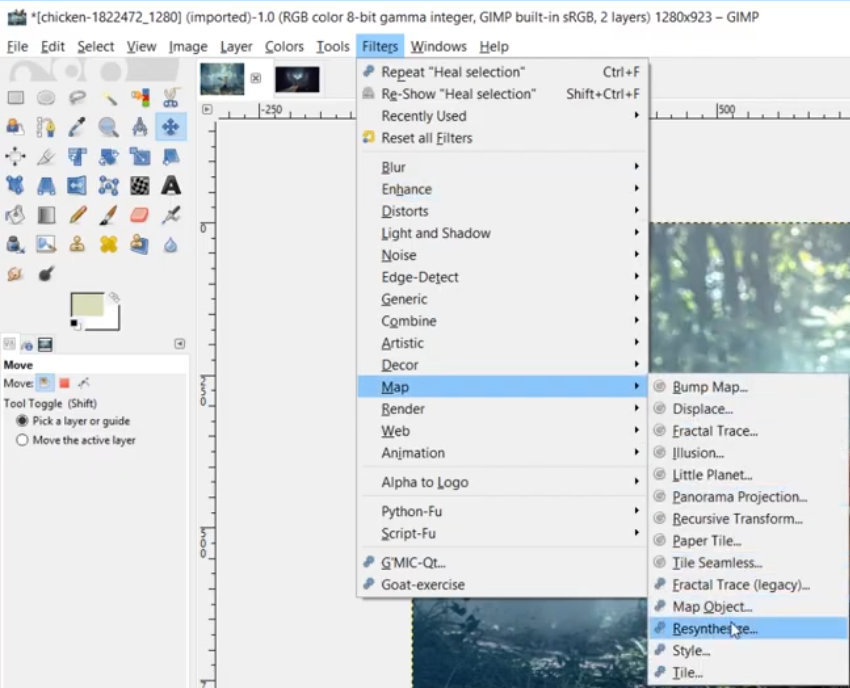 GIMP AI plugin - Resynthesizer