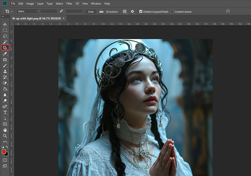 How to Crop an Image in PhotoShop to a Specific Size Step 1