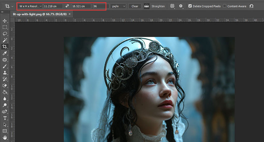 How to Crop an Image in PhotoShop to a Specific Size Step 1
