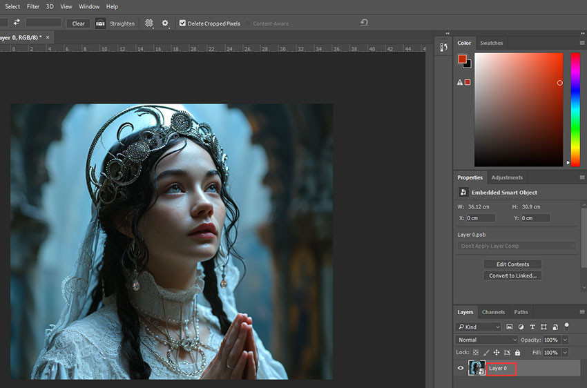 How to Crop an Image into a Circle in Photoshop Step 1