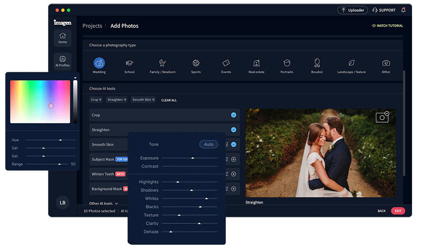 Imagen AI photo editing