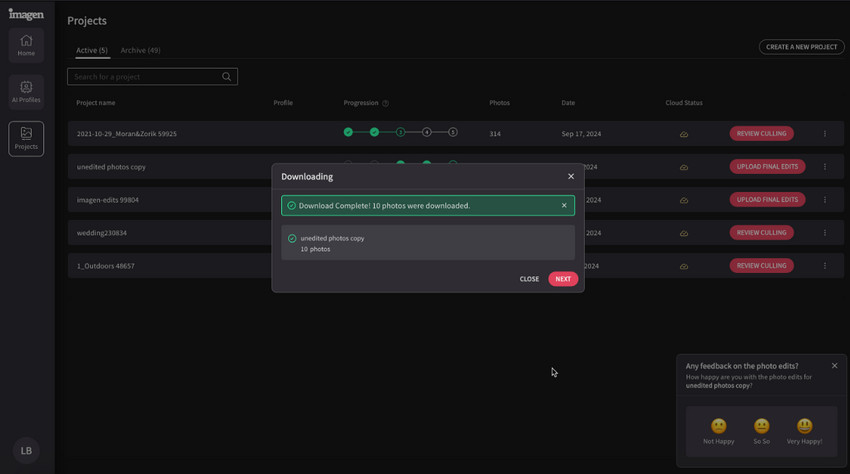 download Imagen AI edited photos