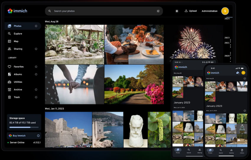 Best photo organizing software - Immich