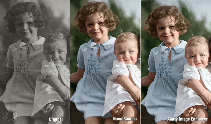 Photo restoration Before and After