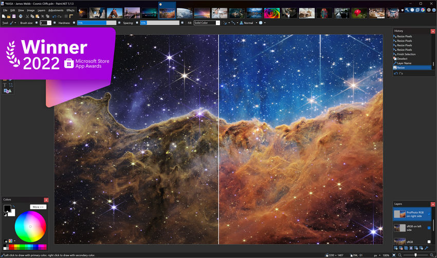 Best open source photo editor - Paint.NET