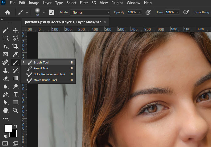 Photoshop Brush Foreground Color White