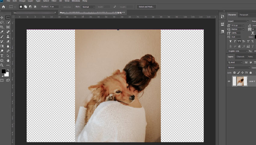 Photoshop Content Aware Scale Before