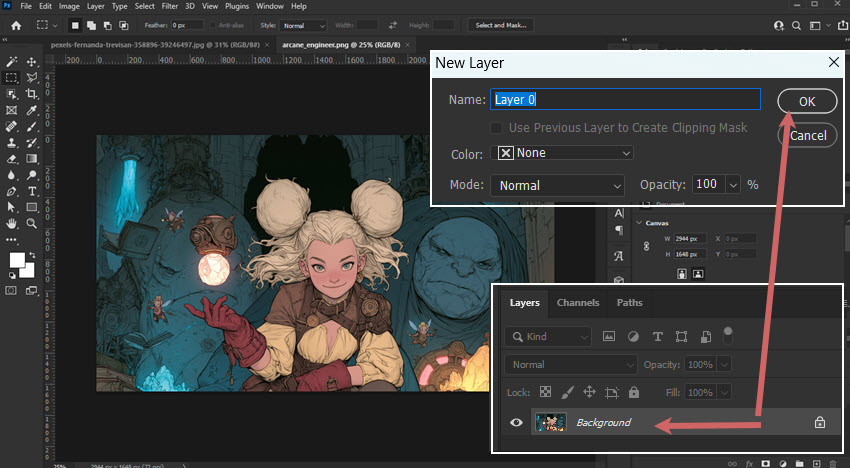 Photoshop Convert Background to Regular Layer