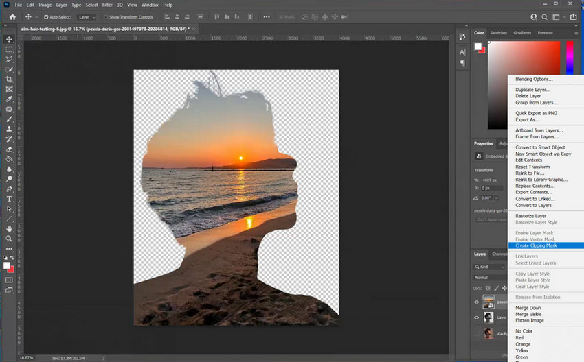Create Clipping Mask in Photoshop