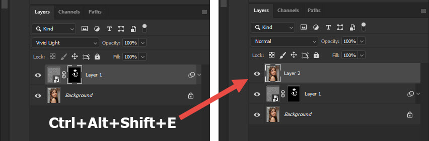 Photoshop Merge Layer Without Destroying