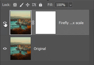photoshop generative upscale new layer