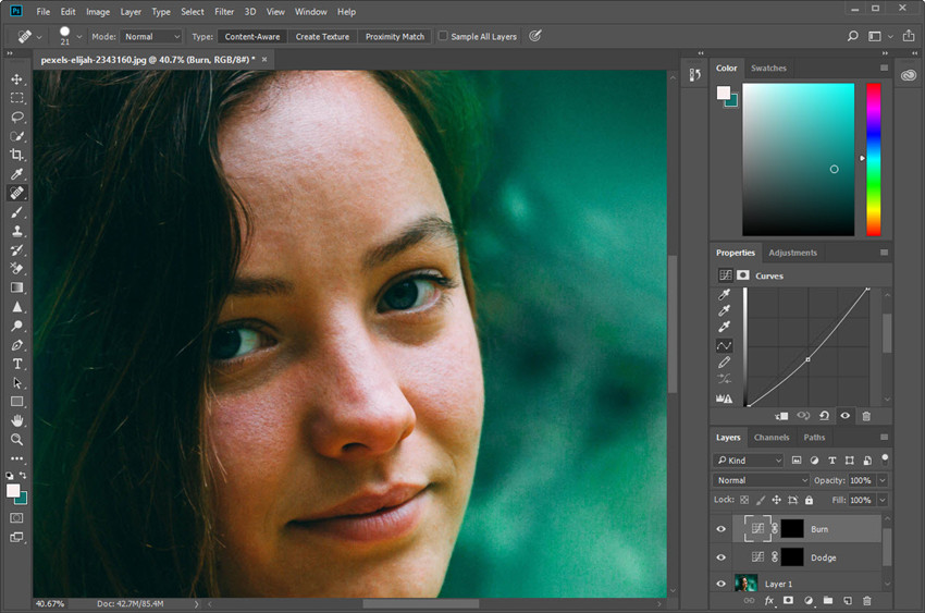 portrait editing photoshop steps
