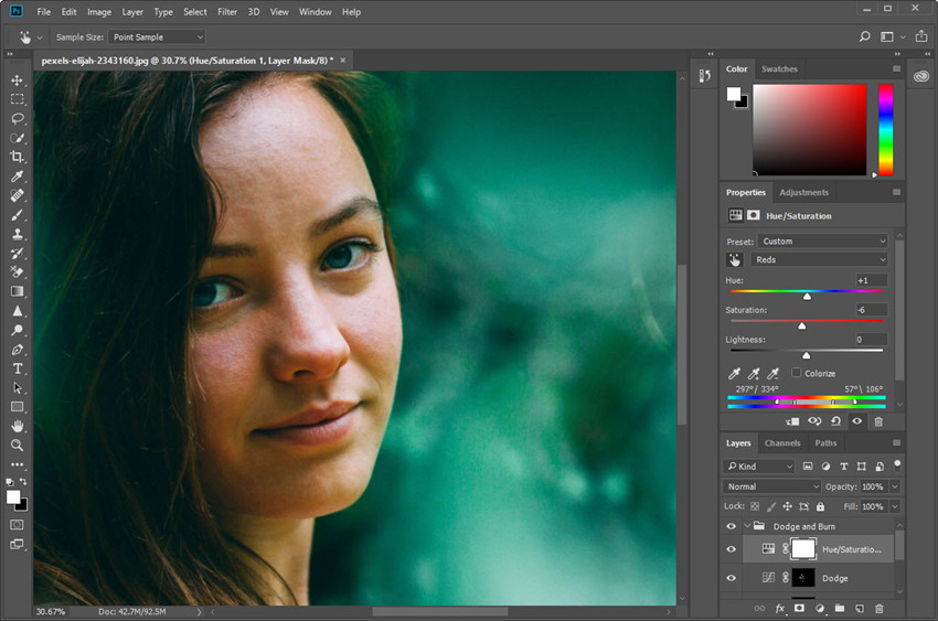 photoshop headshot editing