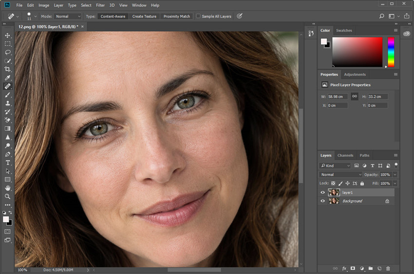 Get rid of wrinkles in photoshop