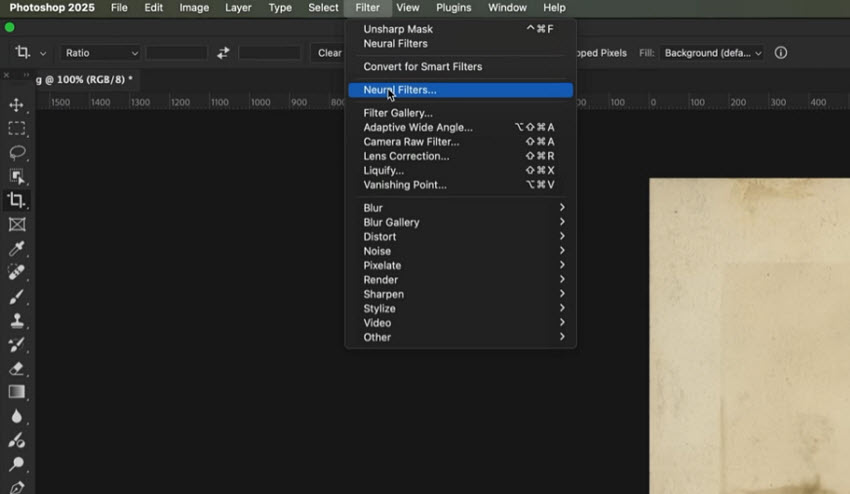 Photoshop Photo restoration filter