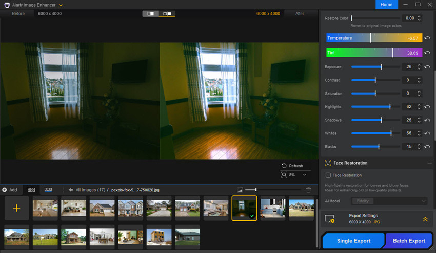 how to edit real estate photo exposure