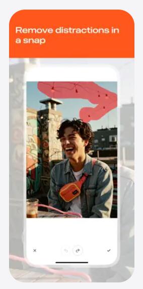 Remove object from photo with Snapseed