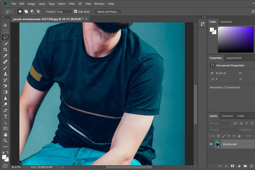 how to remove text in picture with Photoshop  