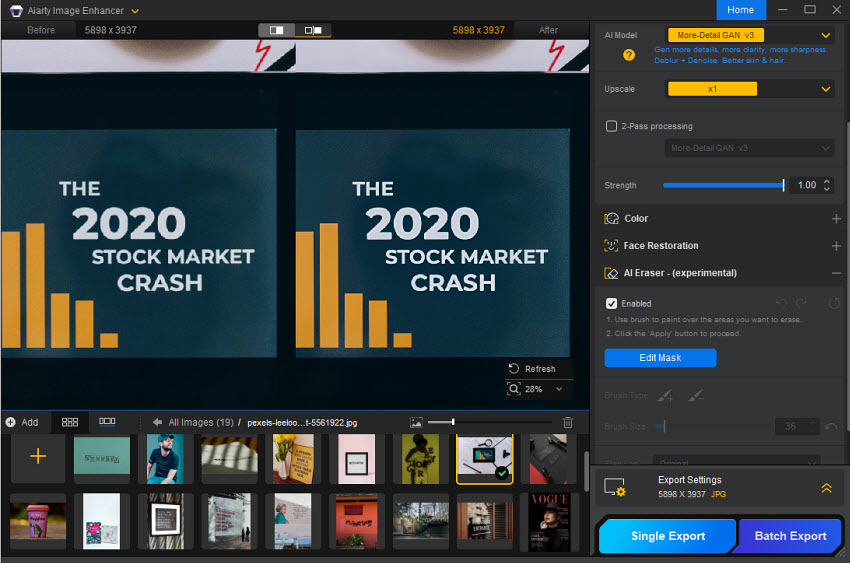 how to remove words from a picture with best quality