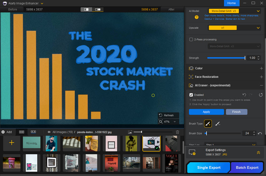 brush over the texts to remove