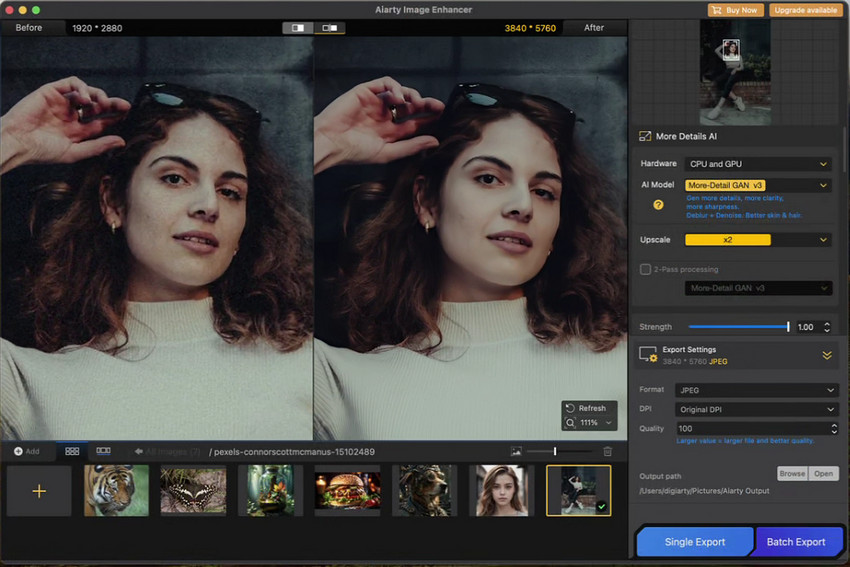 Export the Resized photo on mac