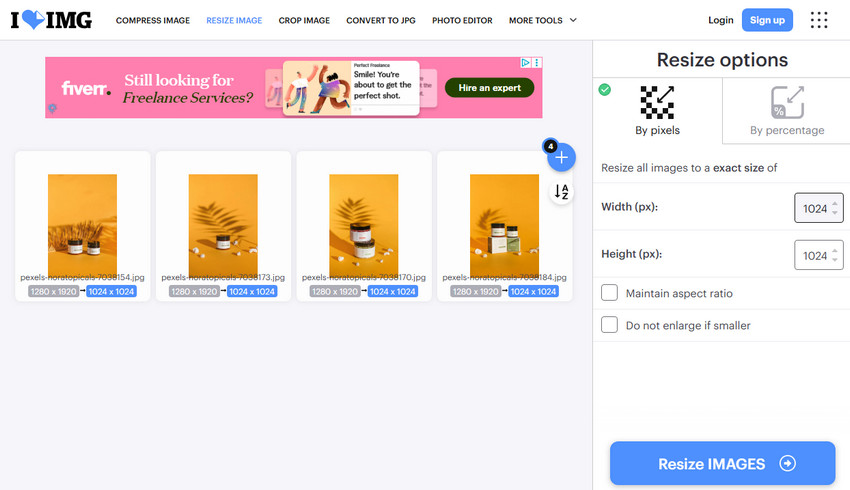 Resize image on Mac ILoveIMG