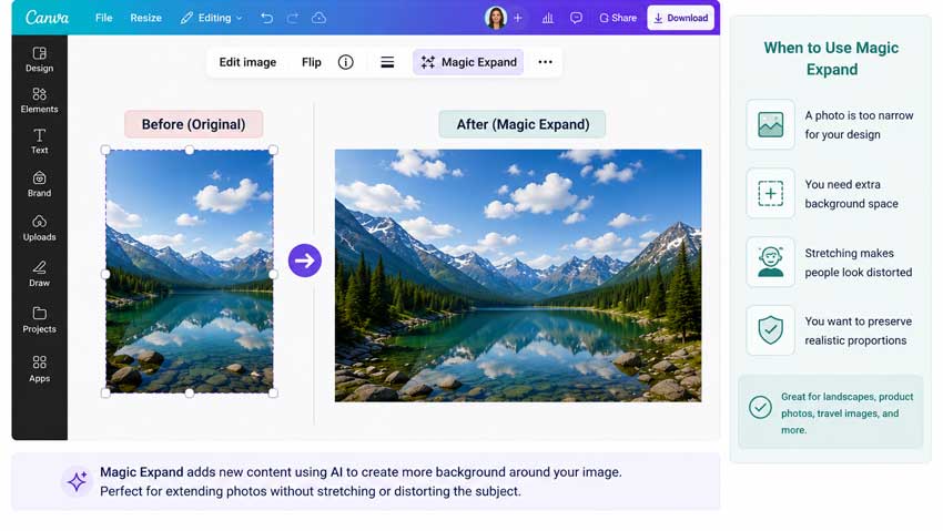 Stretch Image in Canva to Fill the Entire Canva Page