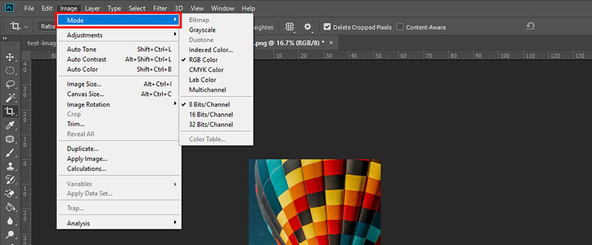 Image Mode in Photoshop
