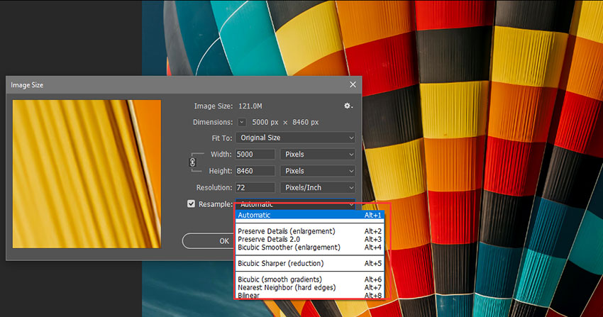 Photoshop Resampling