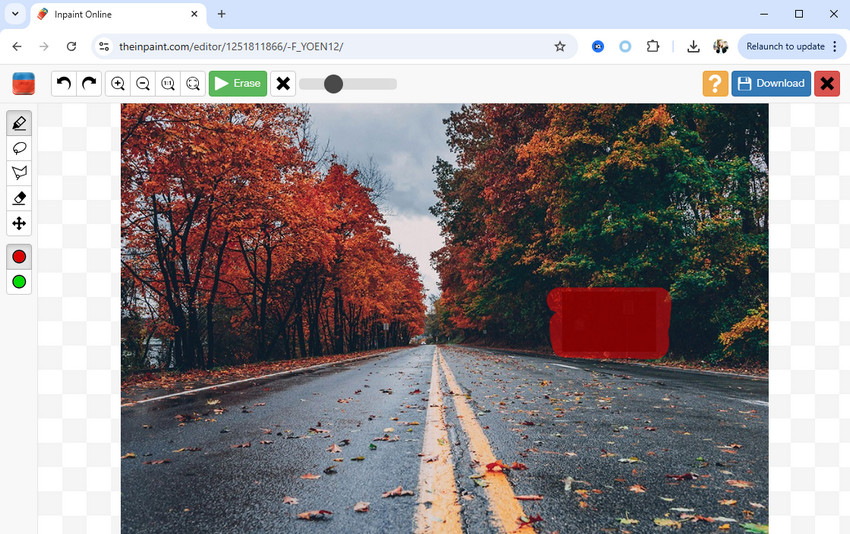 remove censored blocks using Inpaint