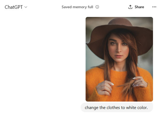 Upload a photo to ChatGPT for editing
