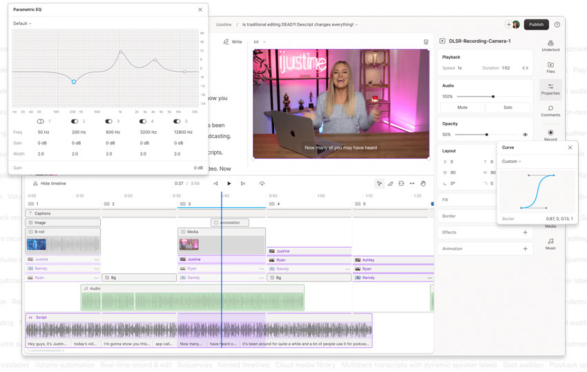 AI 비디오 편집 도구 - Descript
