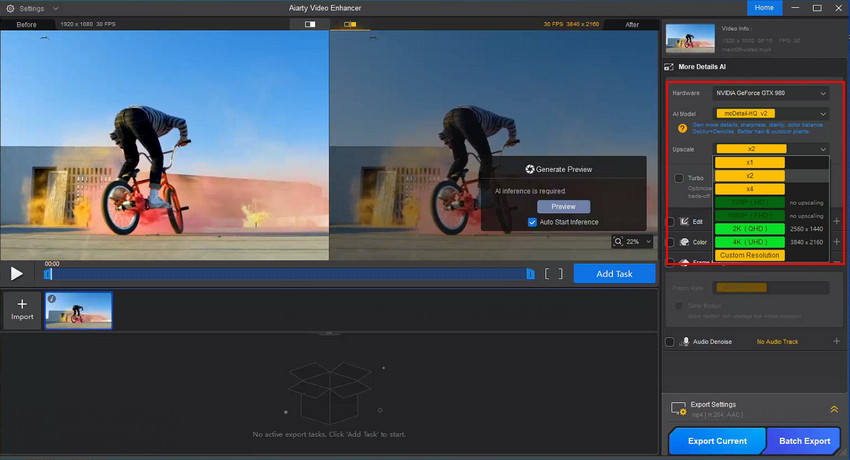 import video into Aiarty Video Enhancer