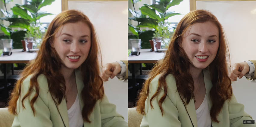 before and after result using Aiarty Video Enhancer
