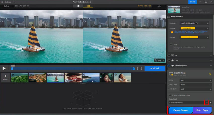 export boosted FPS video