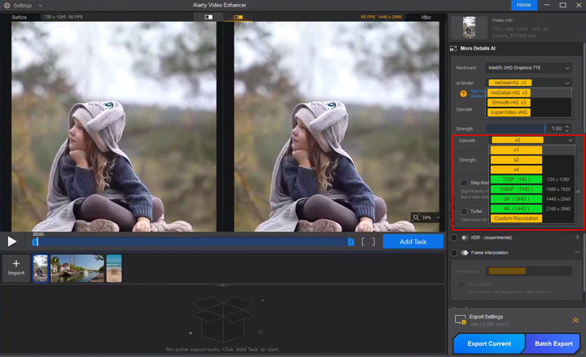 enhance SDR video quality