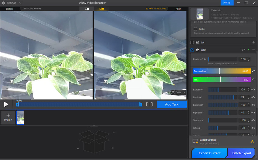 overexposed video fix Premiere Pro AI alternative