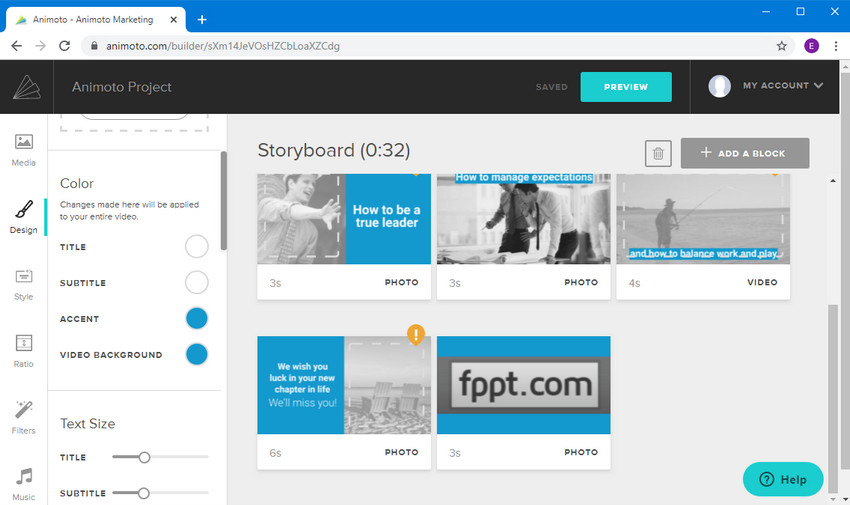 Animoto presentation video maker