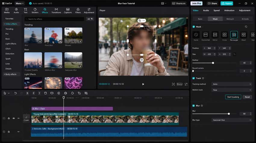 How to Blur Faces in CapCut