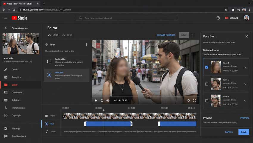 How to Blur Faces in a YouTube Video After Uploading